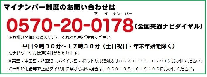 マイナンバーお問い合わせ